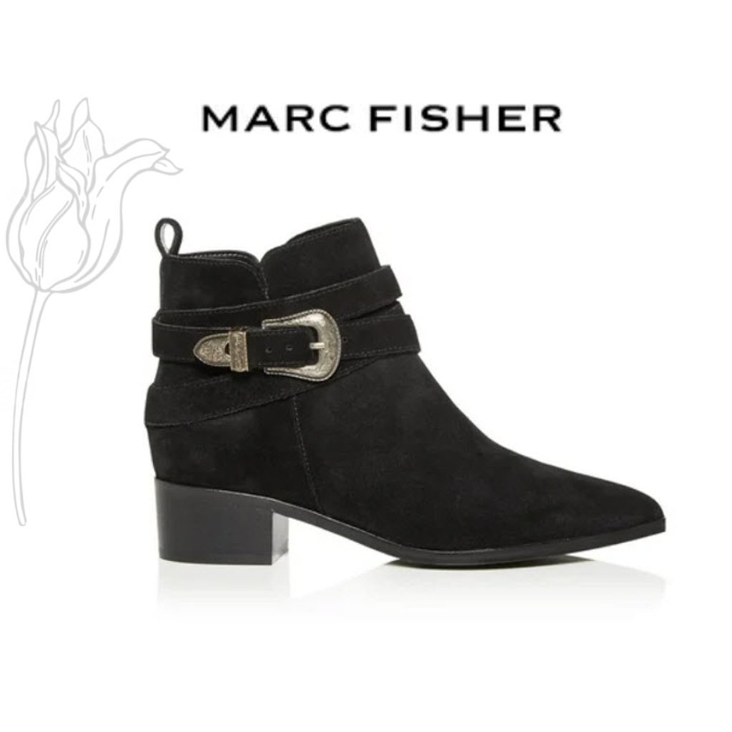 Marc Fisher Ltd Ml Yandi Leather Embellished Ankle Boots